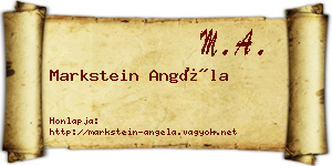Markstein Angéla névjegykártya